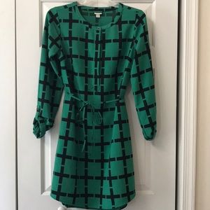 Knee length green and black dress medium